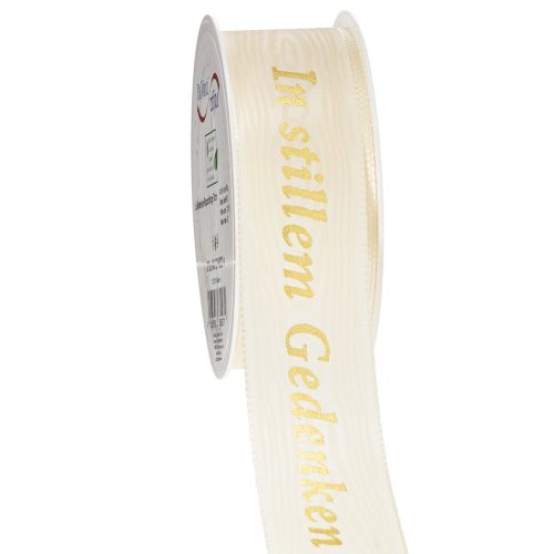 Gedenkschleife In stillem Gedenken für Trauerfloristik und Erinnerung 20m