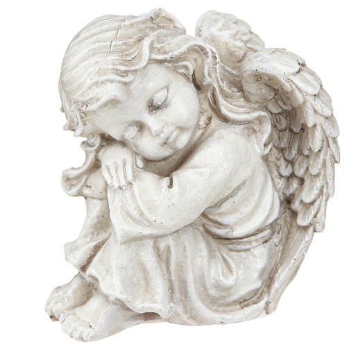 Artikel Trauernder Engel sitzend Deko Figur Creme 6,5×5×7,5cm 2 St