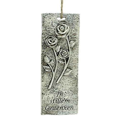 Floristik24 Trauerschild mit Spruch 13cm x 5cm x 0,7cm 6St