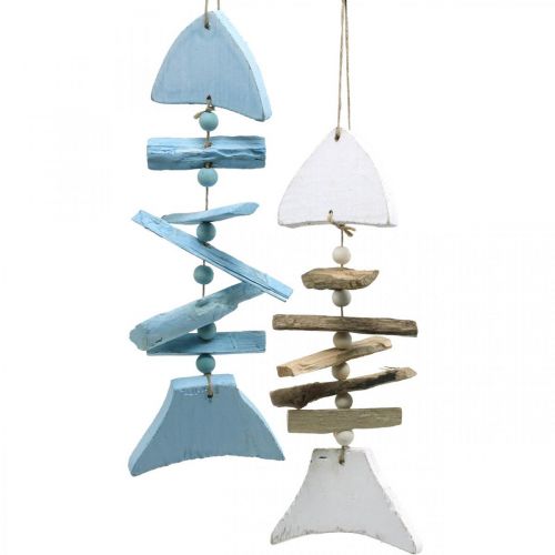 Treibholz Fisch Maritime Deko zum Hängen 30cm Set à 2Stück