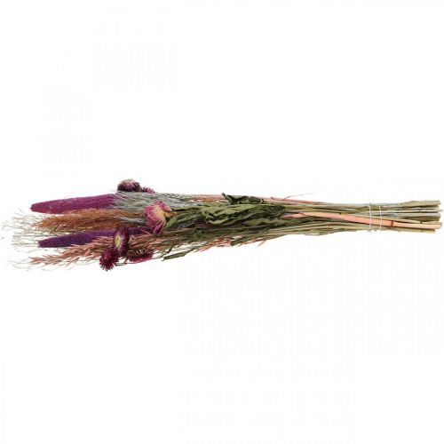 Artikel Trockenblumen Strauß Rosa Wiesenblumen und Getreide 70-75cm