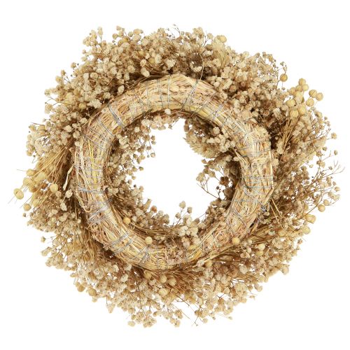 Artikel Trockenblumenkranz gebleicht Deko Kranz Creme Ø25cm