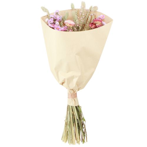 Artikel Trockenblumenstrauß Rosa Strohblumen Lagurus Weizen 55cm