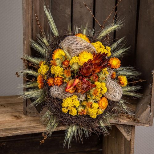 Trockenblumenstrauß Strauß Wiesenblumen Orange H50cm 300g