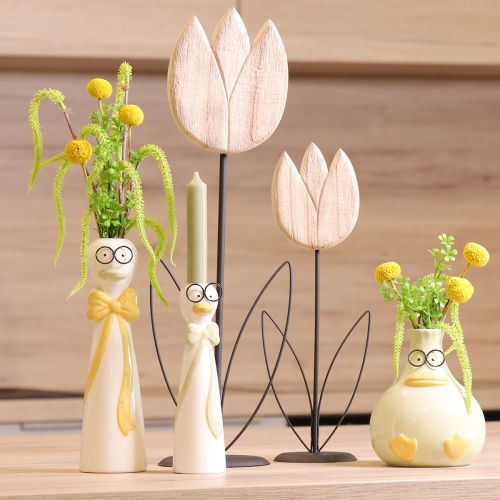 Artikel Dekorative Tulpenfigur auf Standfuß für stilvolle Wohnraumakzente 47,5cm