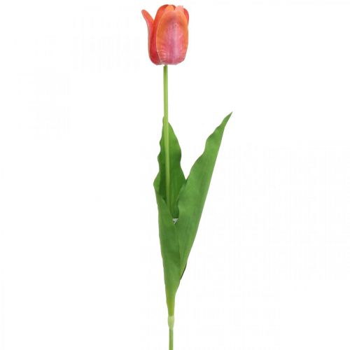 Tulpe Kunstblume Rot, Orange Künstliche Frühlingsblume H67cm