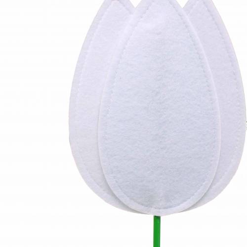 Floristik24 Filzblume Tulpe Weiß H88cm