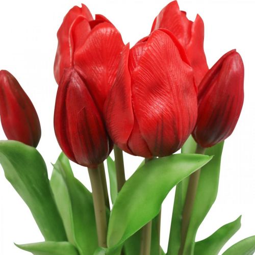 Artikel Tulpe Rot Kunstblume Tulpendeko Real Touch 38cm Bund à 7St