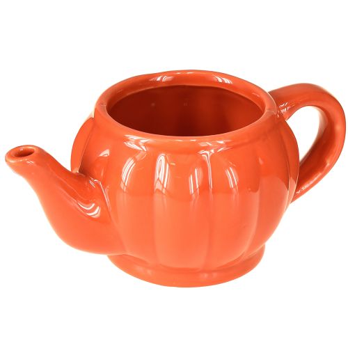 Floristik24 Übertopf Keramik Teekanne Orange sortiert 15×9×6,5cm 2 St