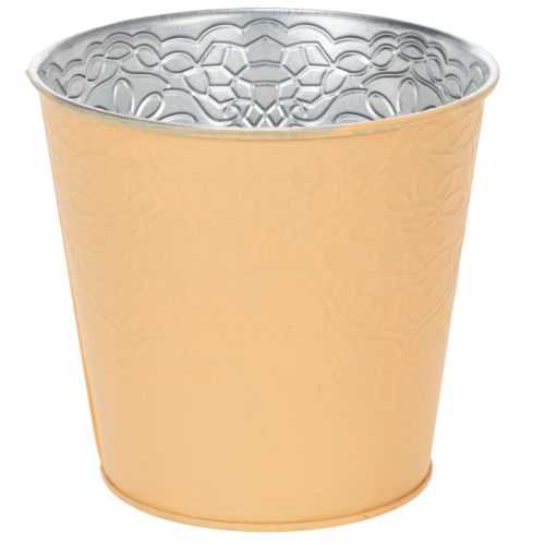 Übertopf Metall Blumenübertopf Ø13,5cm H12,5cm Pastell Orange bestellen | Floristik24.at