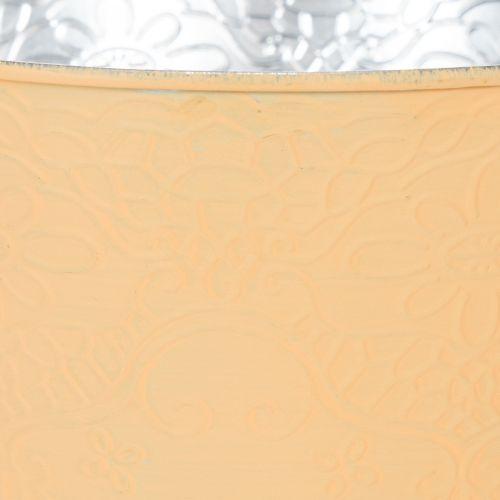 Artikel Übertopf Metall Blumenübertopf Pastell Orange Ø20cm H16cm