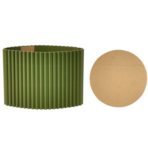 Artikel Übertopf Papier Blumentopf Dunkelgrün Ø13cm H12cm 4 St