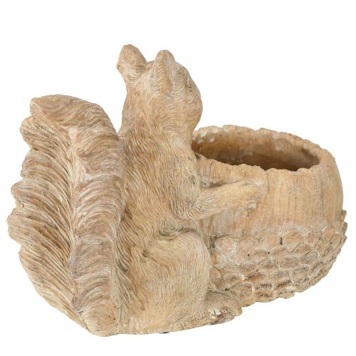Artikel Übertopf mit Eichhörnchen Steinguss Deko 26×14×19cm