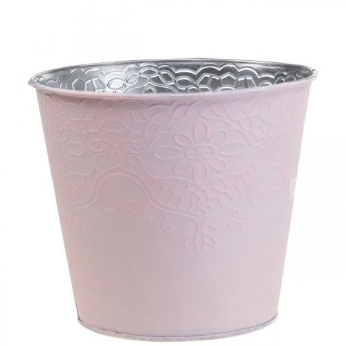 Floristik24 Übertopf Metall Blumenübertopf Pastell Rosa Ø16cm H14cm