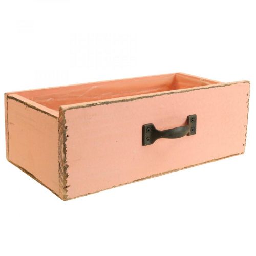 Übertopf Pflanzschublade Holz Deko Peach 25×13×9cm