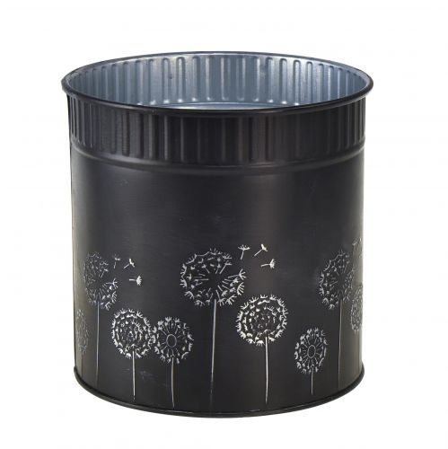 Floristik24 Übertopf Pusteblumen Blumentopf Schwarz Ø12,5cm H14cm