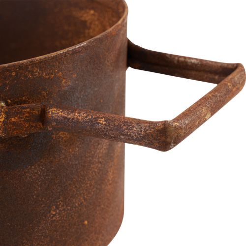 Floristik24 Übertopf Rost Metall Pflanztopf Ø19,5cm/26cm 2er-Set