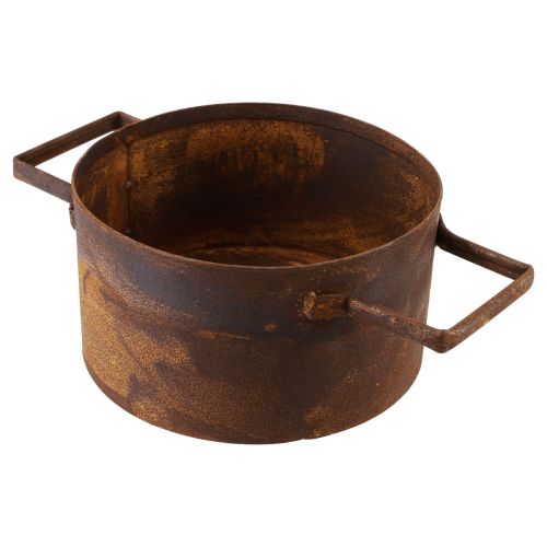 Floristik24 Übertopf Rost Metall Pflanztopf Ø19,5cm/26cm 2er-Set