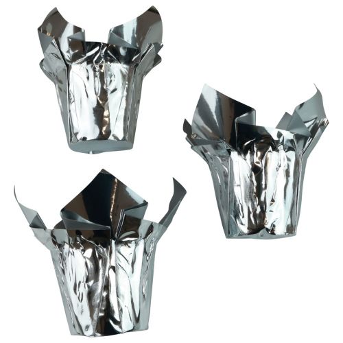 Übertopf Silber Glanz Geschenkverpackung Ø5,5cm H6cm 8 St