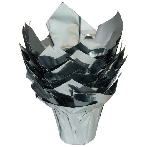 Artikel Übertopf Silber Glanz Geschenkverpackung Ø5,5cm H6cm 8 St