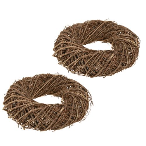 Artikel Ulmenkranz Dekokranz Natur Braun Ø23–25cm H6,5cm 2St