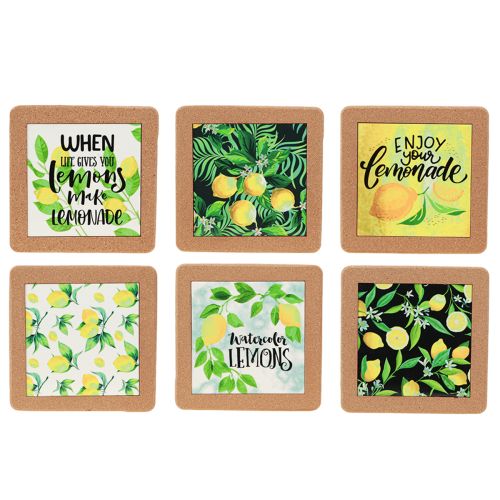 Artikel Untersetzer Zitronen Platzsets Sommer Sortiert 19,5×19,5cm 6St