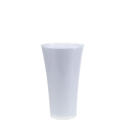 Floristik24 Vase „Fizzy“ Ø13,5cm H20,5cm Weiß, 1St