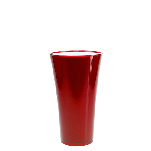 Floristik24 Vase „Fizzy“ Ø13,5cm H20cm Rot 1 St