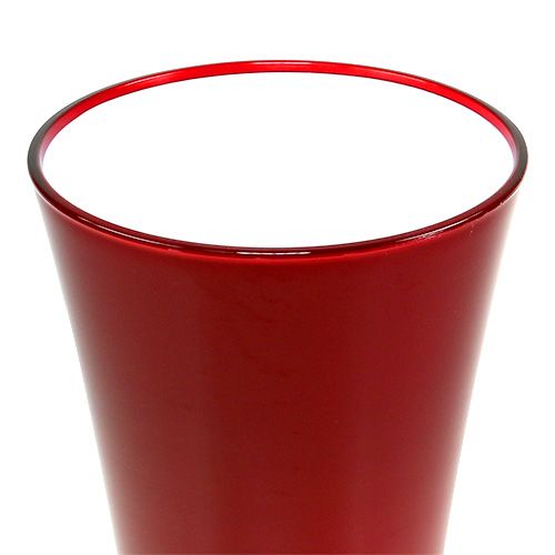 Floristik24 Vase „Fizzy“ Ø13,5cm H20cm Rot 1 St