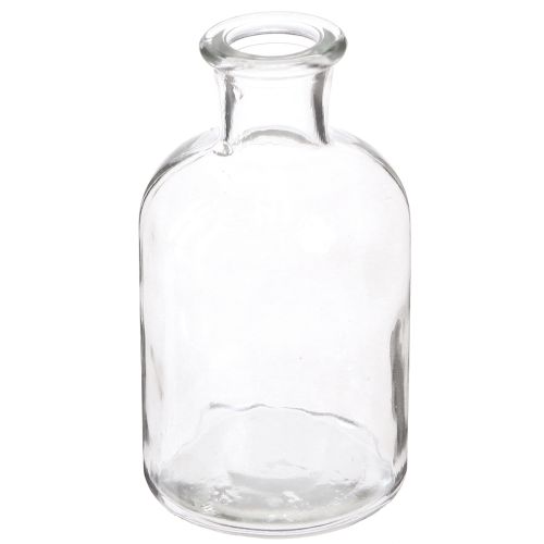 Vase Glas Flaschenvase Glasflasche Klar Ø5,5cm H10cm 6 St