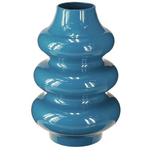 Vase Wohnaccessoire mit wellenförmiger Oberfläche für modernes Ambiente 23cm