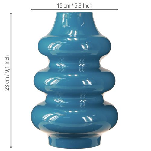 Artikel Vase Wohnaccessoire mit wellenförmiger Oberfläche für modernes Ambiente 23cm