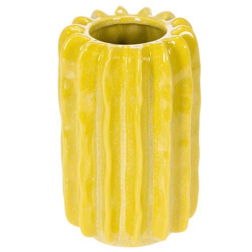 Kaktus Keramik Vase Gerillte Struktur Design für modernes Wohnen 13cm 4St