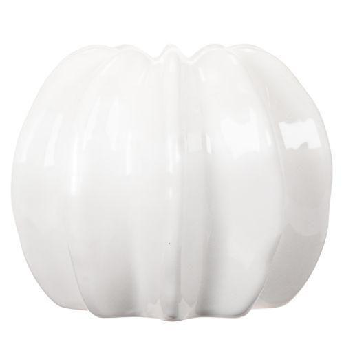 Kürbis-Keramikvase weiß 15cm Dekoration für Zuhause | Floristik24.at