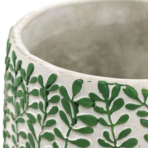Artikel Keramiktopf mit Blätterranken, Pflanzgefäß, Übertopf Ø18cm H14,5cm