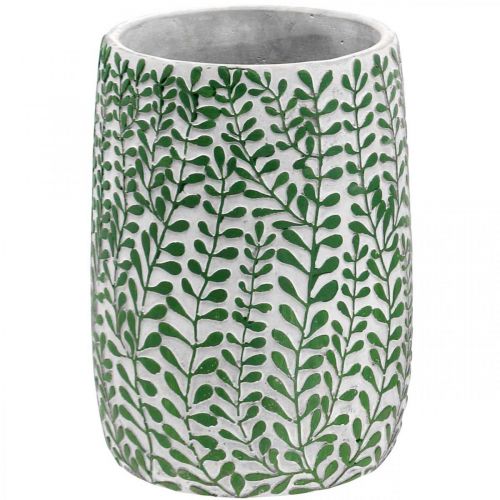 Artikel Florale Deko-Vase, Keramikgefäß, Tischdeko, Beton-Optik Ø15,5cm H21cm