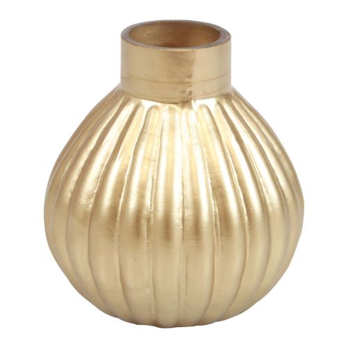Floristik24 Vase Gold Glasvase bauchig Dekovase Glas Ø10,5cm H11,5cm