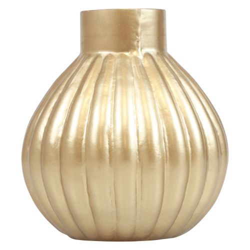 Floristik24 Vase Gold Glasvase bauchig Dekovase Glas Ø10,5cm H11,5cm