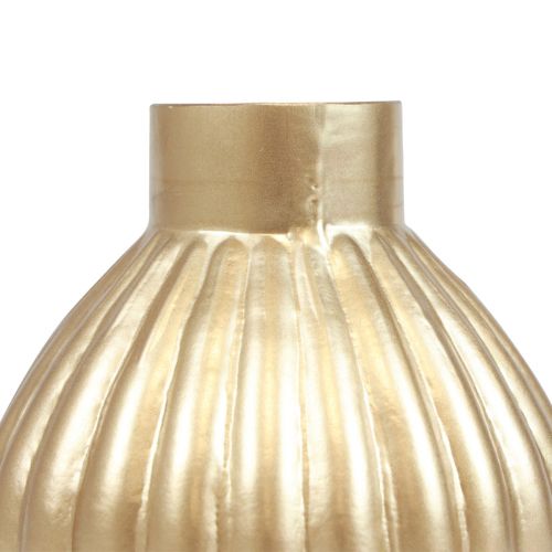 Floristik24 Vase Gold Glasvase bauchig Dekovase Glas Ø10,5cm H11,5cm