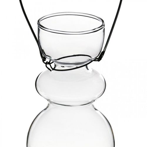 Artikel Mini Glasvasen zum Aufhängen Bügel Bauchig H11/11,5cm 2er-Set