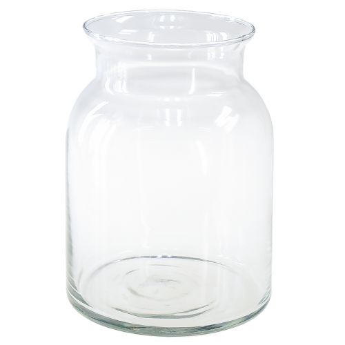 Floristik24 Deko Glas Vase Windlicht Glas Klar Ø18,5cm H25,5cm