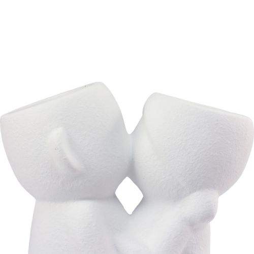 Floristik24 Vase Weiß Küssendes Paar Doppelvase Keramik H29cm