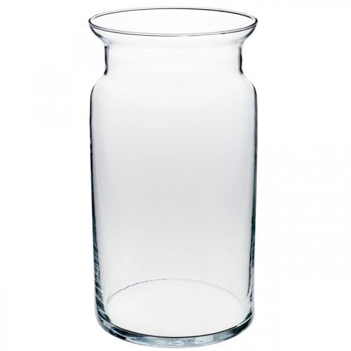 Floristik24 Vase aus Glas, Dekovase, Kerzenglas Ø15,5cm H28cm
