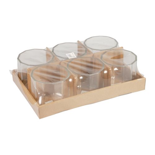Artikel Kerzenhalter Glas Windlicht Klar Ø9,5cm H9cm 6St