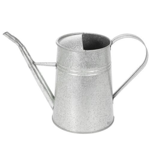 Verzinkte Gießkanne aus Metall 1,7L Grau H23cm für Blumendekoration und Pflanzgefäße | Floristik24.at