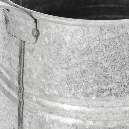 Verzinkte Gießkanne aus Metall 1,7L Grau H23cm für Blumendekoration und Pflanzgefäße | Floristik24.at