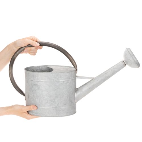 Gießkanne Metall silbergrau 53x29cm Balkon Terrasse Wohnbereich | Floristik24.at
