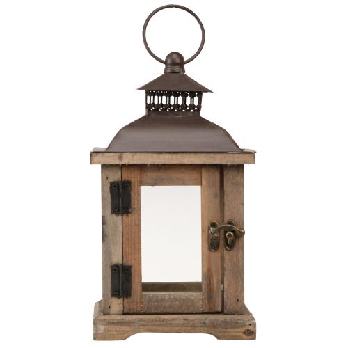 Artikel Vintage Laterne Dunkelbraun Holzlaterne 15×15cm H26cm