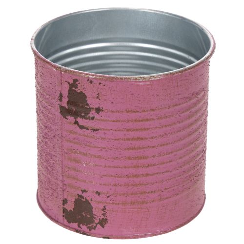 Artikel Vintage-Übertopf Deko-Dose Lila Metall Sommerdeko Ø11cm H10,5cm