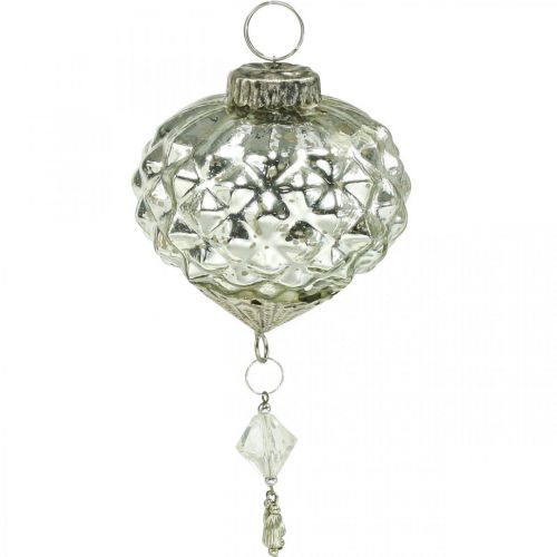 Artikel Vintage Weihnachtsbaumschmuck Glas Deko H14/14,5cm 2St